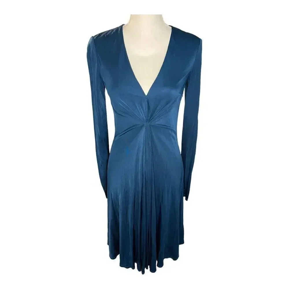 Laundry By Design Women’s Size 4 Blue Dee v-Neck Dress